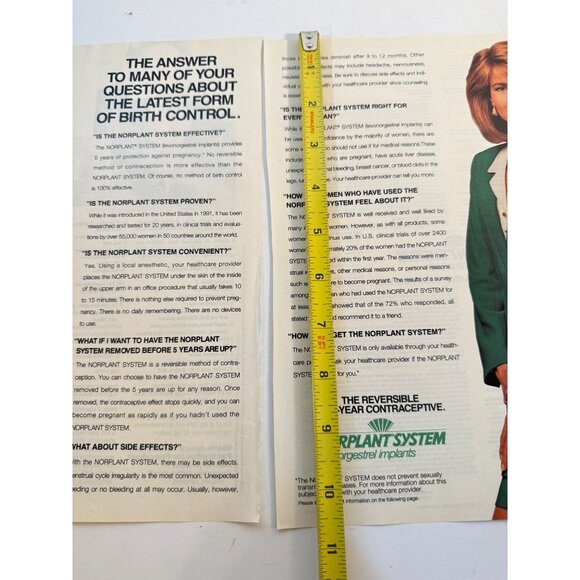 Vintage 1993 Norplant Birth Control Implants Advertisement Print Ad - Picture 2 of 4